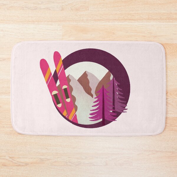 Item preview, Retro Ski Badge - magenta sepia designed and sold by Home Cyn Home.