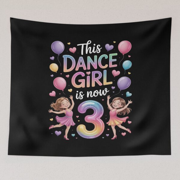 Item preview, 3rd Birthday Dance Girl Three Year Old Dancer Birthday designed and sold by Slwankol.
