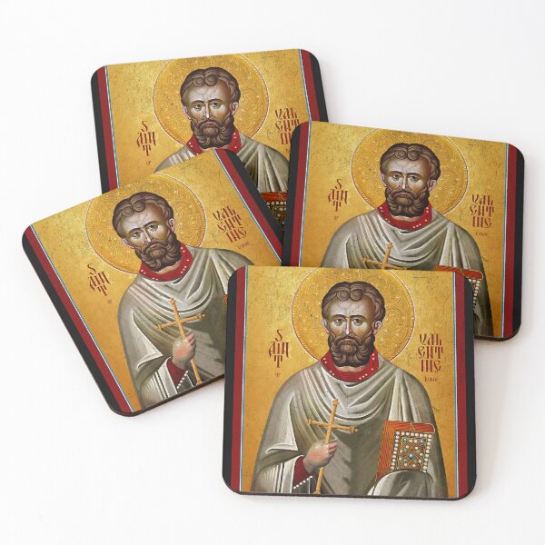 Item preview, Retro St Valentine Byzantine Christian Art Icon designed and sold by zptees.