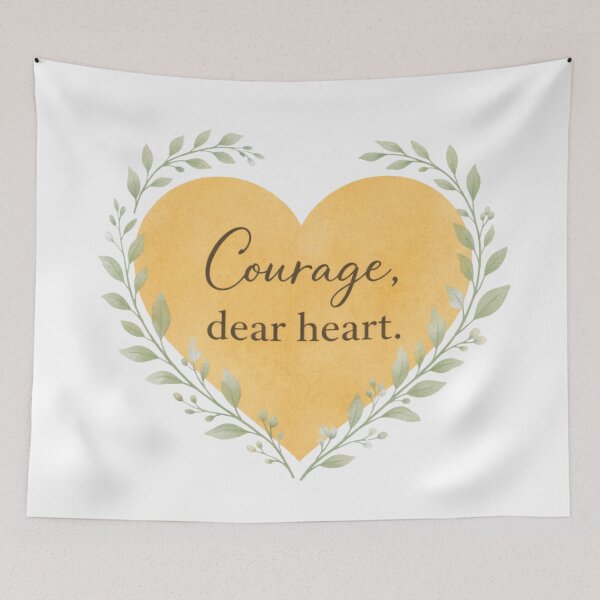 Item preview, Courage, Dear Heart – Bold Minimalist Inspirational Quote designed and sold by cosmiccircles01.