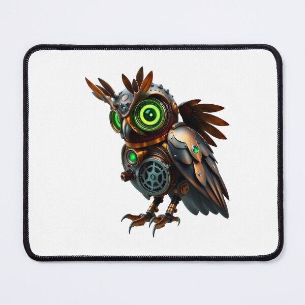 Item preview, Mechanical Owl Night Watcher Cyberpunk Design designed and sold by MooDigitalArt.