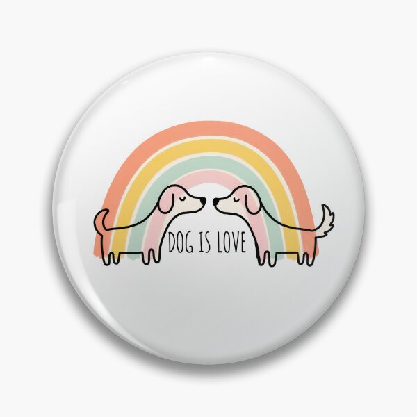 Artikelvorschau, Dog Is Love – Cute Rainbow Dog Minimalist Illustration entworfen und verkauft von Timegraf.