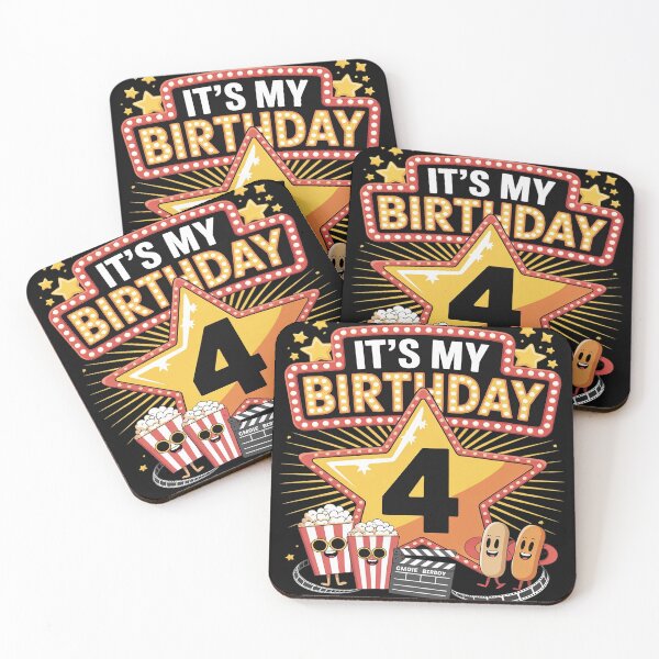 Item preview, 4th Theater Birthday Party 4 Year Old Theatre Actor designed and sold by genkihikki.