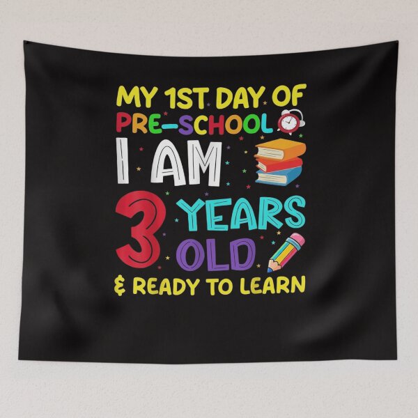 Item preview, My 1st Day of Pre-School I Am 3 Years Old & Ready to Learn designed and sold by HudsonErik.
