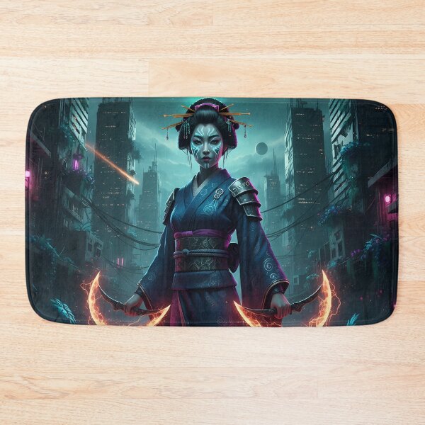 Item preview, Optimized Title Celestial Geisha: Dual Ember Blade Warrior of Neo-Kyoto designed and sold by KYOFRAME.