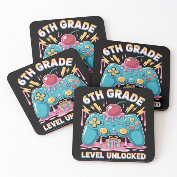 Item preview, 6th Grade Level Unlocked Back To School Cute Game Controller designed and sold by genkihikki.