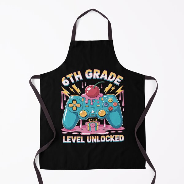 Item preview, 6th Grade Level Unlocked Back To School Cute Game Controller designed and sold by genkihikki.