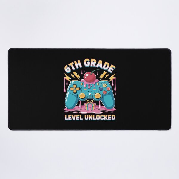 Item preview, 6th Grade Level Unlocked Back To School Cute Game Controller designed and sold by genkihikki.