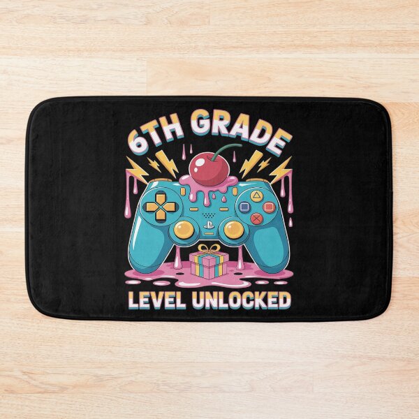 Item preview, 6th Grade Level Unlocked Back To School Cute Game Controller designed and sold by genkihikki.