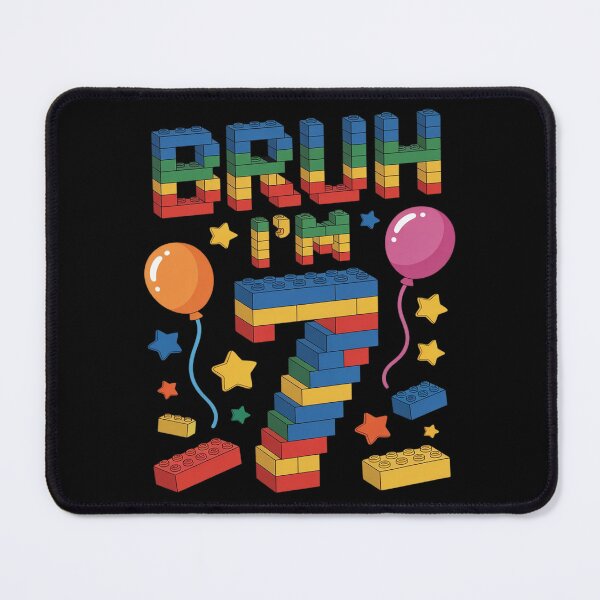Item preview, 7 Year Old Building Blocks Bruh 7th Birthday Boy designed and sold by genkihikki.