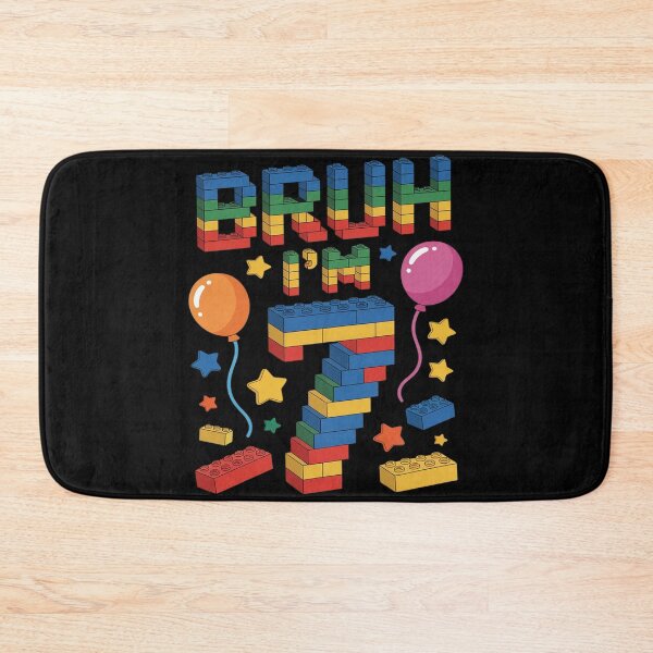 Item preview, 7 Year Old Building Blocks Bruh 7th Birthday Boy designed and sold by genkihikki.