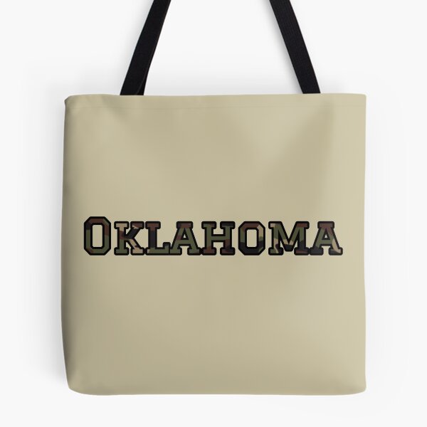 Item preview, Oklahoma Camo Typography – Rugged Outdoor Military Style Design designed and sold by Long Family Gifts.