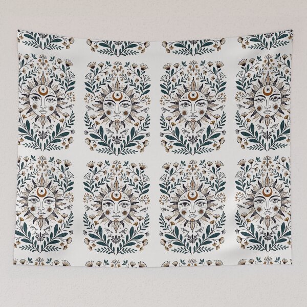 Item preview, Elemental Folk Art Nature Mandala Mystical Botanical designed and sold by Nordic Echo.