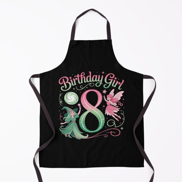 Item preview, 8Th Birthday Witch Pink And Green 8 Years Old Birthday Girl designed and sold by genkihikki.
