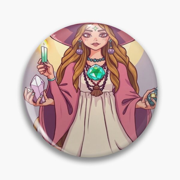 Item preview, Autumn Ritual – Mystical Witch with Crystals and Candle designed and sold by Cristhian Almanza.