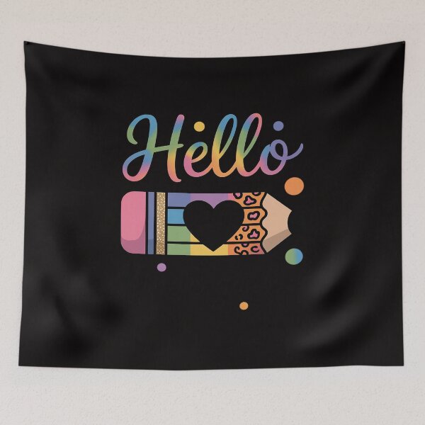 Item preview, Back to School Hello Kindergarten Leopard Tie Dye Pencil Kid designed and sold by HudsonErik.