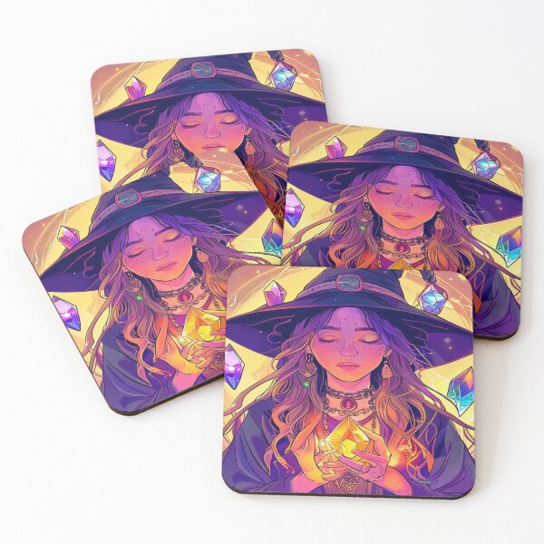 Item preview, Mystic Focus – Witch with Glowing Crystal and Magical Aura designed and sold by Cristhian Almanza.