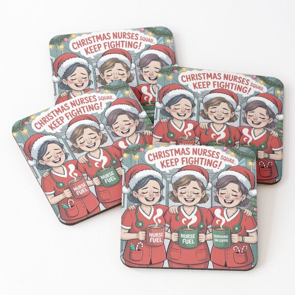 Item preview, Cute Christmas Nurse Squad with Santa Hat and Stethoscope designed and sold by kaka8888.