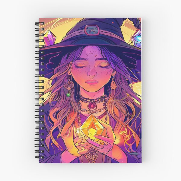 Item preview, Mystic Focus – Witch with Glowing Crystal and Magical Aura designed and sold by Cristhian Almanza.