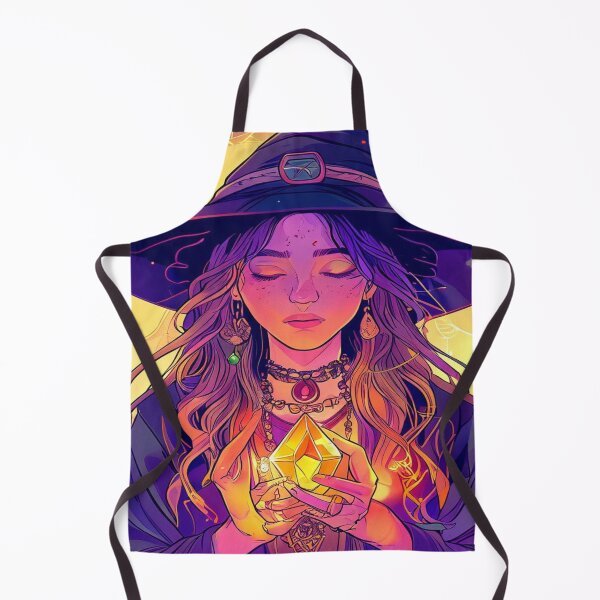 Item preview, Mystic Focus – Witch with Glowing Crystal and Magical Aura designed and sold by Cristhian Almanza.