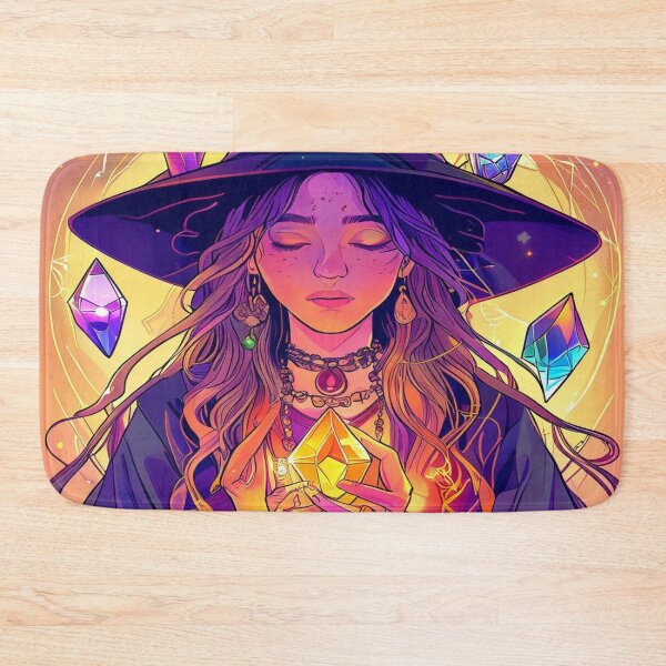 Item preview, Mystic Focus – Witch with Glowing Crystal and Magical Aura designed and sold by Cristhian Almanza.