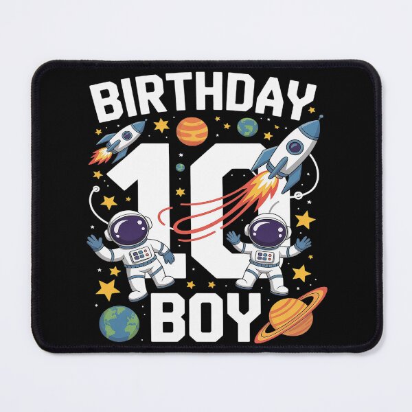 Item preview, 10 Yrs Old Birthday Boy Astronaut Space ballon 10th Birthday designed and sold by ProudForFunny.