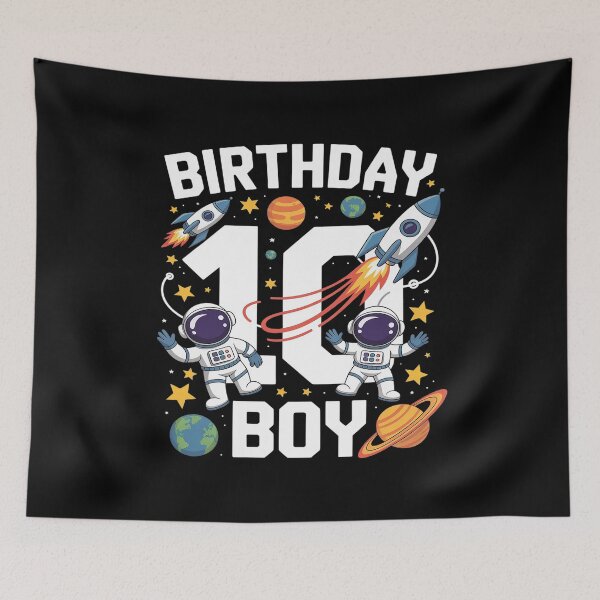 Item preview, 10 Yrs Old Birthday Boy Astronaut Space ballon 10th Birthday designed and sold by ProudForFunny.