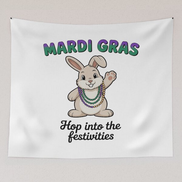 Item preview, Bunny Mardi Gras Hop into Festivities designed and sold by AsteriskDatBArt.