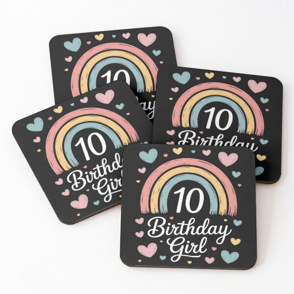 Item preview, 10th Birthday Rainbow 10 Years Old Girl Ten Girl designed and sold by ProudForFunny.