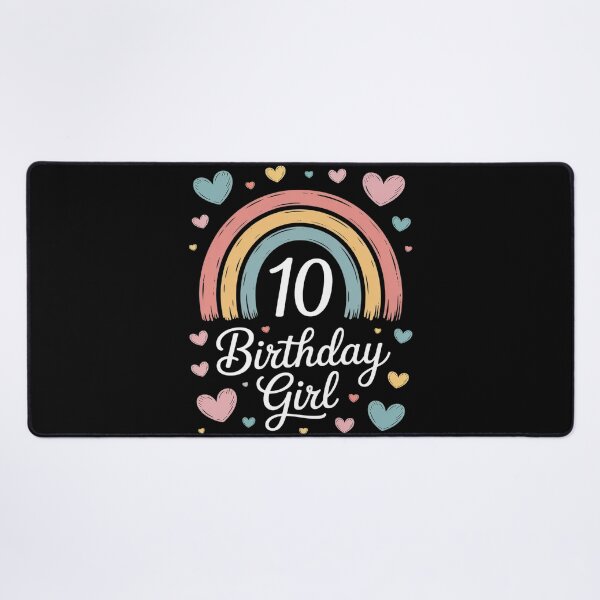Item preview, 10th Birthday Rainbow 10 Years Old Girl Ten Girl designed and sold by ProudForFunny.