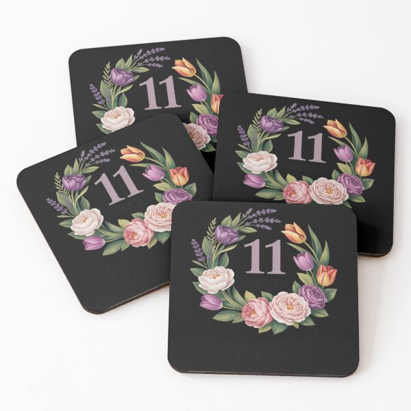Item preview, 11 Birthday Purple Floral Flowers Years Loved designed and sold by ProudForFunny.
