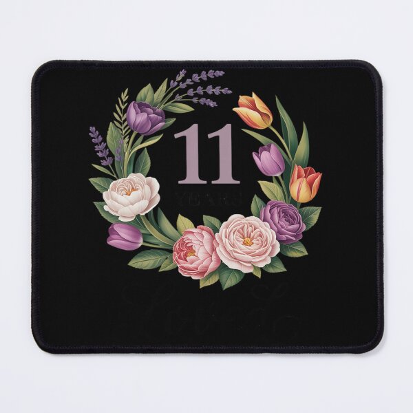 Item preview, 11 Birthday Purple Floral Flowers Years Loved designed and sold by ProudForFunny.