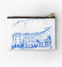 Pavia Italy Sketch in Blue Ink Studio Pouch