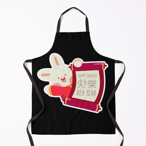 Item preview, Happy Chinese New Year Sticker – Cute Bunny with Scroll and Festive Design designed and sold by FestivityFinds.