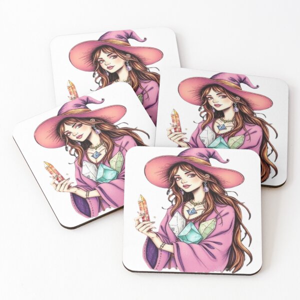 Item preview, Crystal Whisper – Mystical Witch with Sparkling Gems designed and sold by Cristhian Almanza.