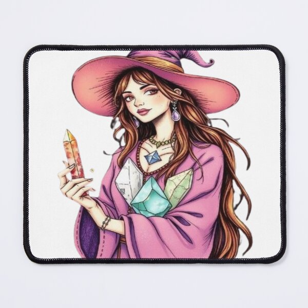 Item preview, Crystal Whisper – Mystical Witch with Sparkling Gems designed and sold by Cristhian Almanza.