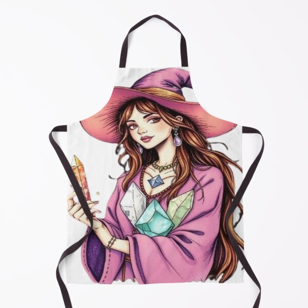 Item preview, Crystal Whisper – Mystical Witch with Sparkling Gems designed and sold by Cristhian Almanza.