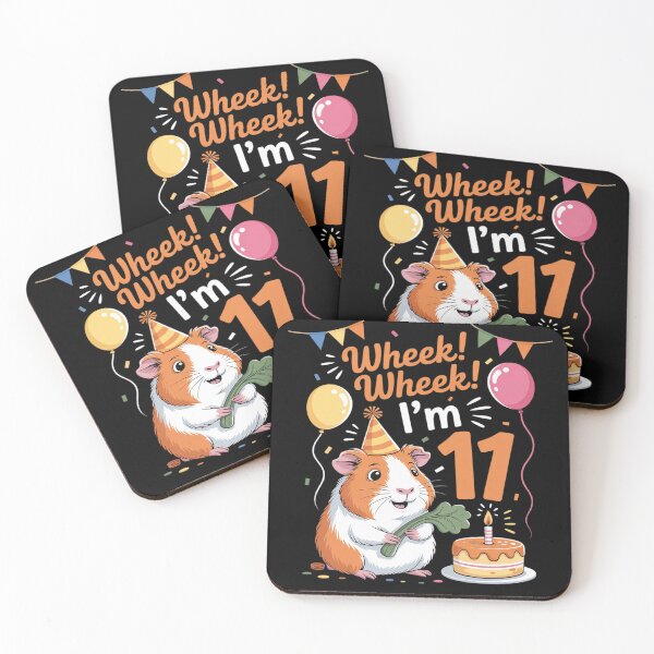 Item preview, 11th Birthday Guinea Pig Themed 11 Years Old Party designed and sold by ProudForFunny.