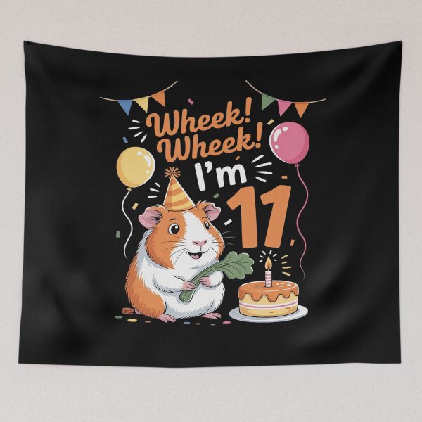 Item preview, 11th Birthday Guinea Pig Themed 11 Years Old Party designed and sold by ProudForFunny.