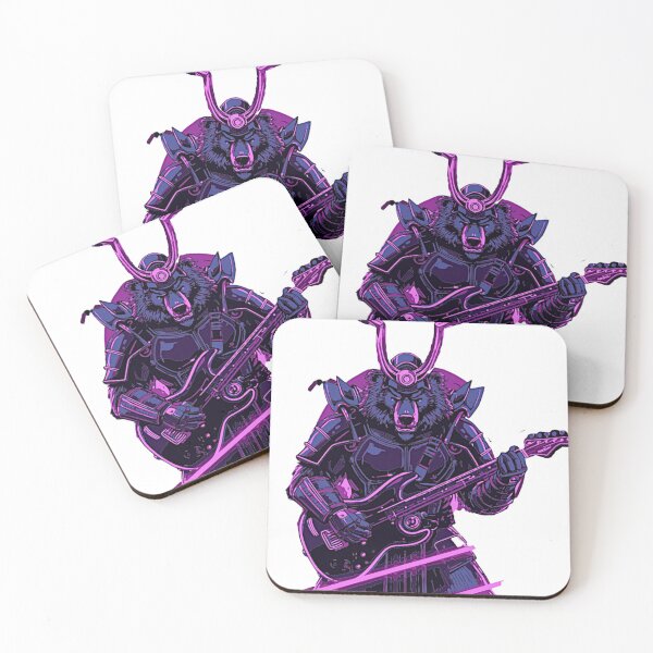 Item preview, Futuristic Cyber Samurai Bear – Neon Warrior designed and sold by LuxuryApparels.