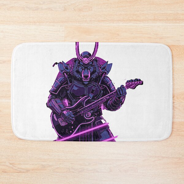 Item preview, Futuristic Cyber Samurai Bear – Neon Warrior designed and sold by LuxuryApparels.