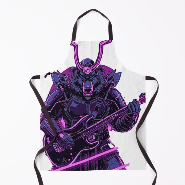 Item preview, Futuristic Cyber Samurai Bear – Neon Warrior designed and sold by LuxuryApparels.