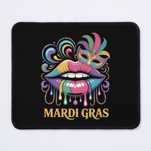 Item preview, Womens Mardi Gras Lips Queen Beads Mask Carnival Colorful designed and sold by AsteriskDatBArt.