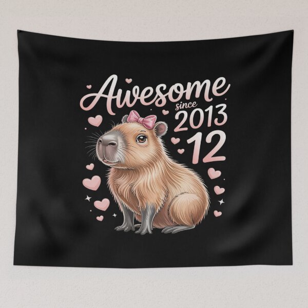 Item preview, 12 Years Old Capybara Birthday For Girls 12th Capybara designed and sold by ProudForFunny.
