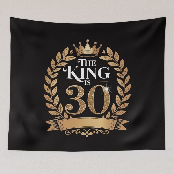 Item preview, 30 Years Old 30th Birthday King Crown Happy B-Day Party designed and sold by ProudForFunny.