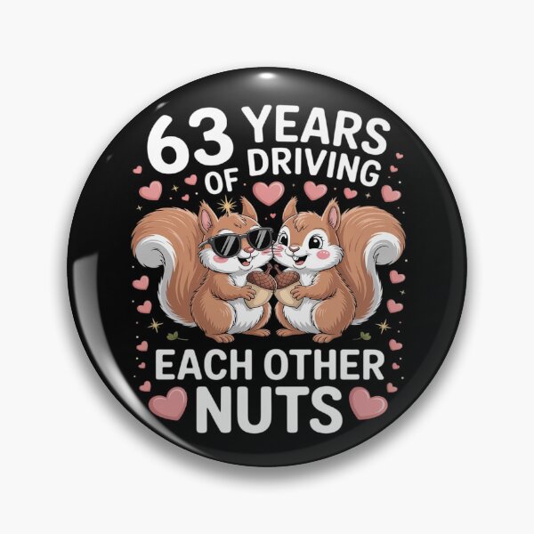 Item preview, 63 Years Driving Each Other Nuts Squirrel Couple Anniversary designed and sold by ProudForFunny.