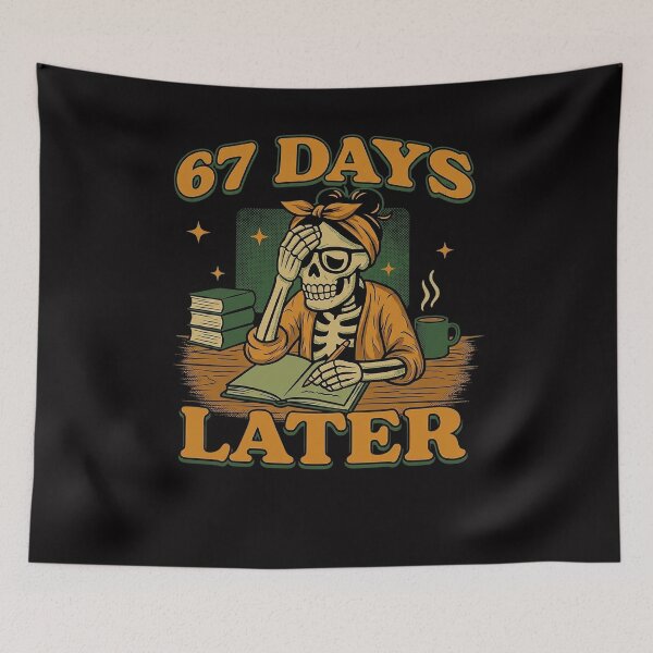 Item preview, 67th Day of School Teacher Skeleton Funny 6 7 Meme Six Seven designed and sold by HermanTricia.
