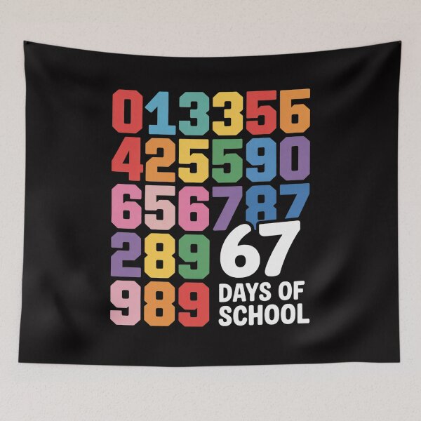 Item preview, 67th Day of School Teacher Kids 67 Days Math Numbers designed and sold by HermanTricia.