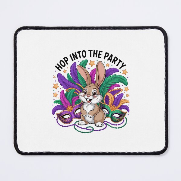 Item preview, Bunny Mardi Gras New Orleans Rabbit designed and sold by AsteriskDatBArt.