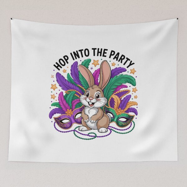 Item preview, Bunny Mardi Gras New Orleans Rabbit designed and sold by AsteriskDatBArt.